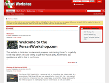 Tablet Screenshot of ferrariworkshop.com